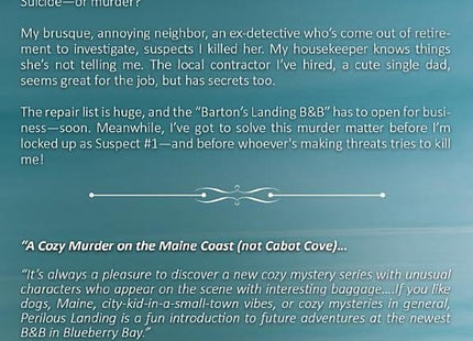 Perilous Landing: A Maine Coast Cozy Mystery (A Blueberry Bay Cozy Mystery)