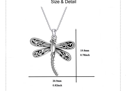 ONEFINITY Dragonfly Necklace 925 Sterling Silver Dragonfly Pendant Necklace Jewelry Gifts for Women