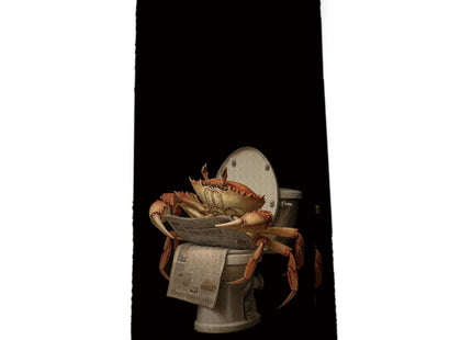 Mcehtle Funny Coastal Crab Hand Towels, Crab Beach Hand Towel for Bathroom Decor, Coastal Beach Ocean Marine Life Decorative Towels for Bathroom Washroom Restroom 16x24 Inch