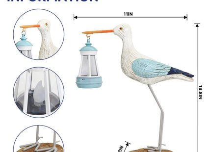 QZJDDZSW Solar Seagull Statues for Garden and Home Decor,Funny Garden Decor Beach,Pool,Patio,Lawn,Yard,Porch,Perfect Garden Gift