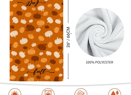 RABUSOFA Orange Pumpkin Fall Kitchen Towels Dish Towels