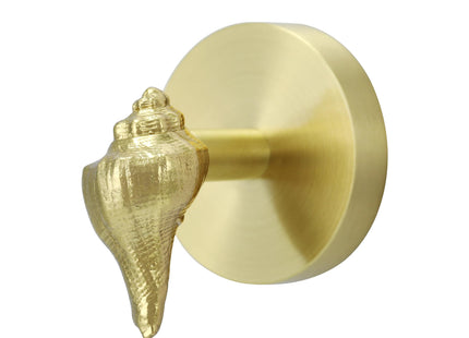 MFYS Brass Bird Coat Rack Robe Wall Hooks Hat Dragonfly Hanger for Bedroom Kitchen Various Shapes Animal Deer Decor Home Accessories (1, Conch Shell)
