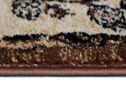Masada Rugs, Bear Cabin Moose Area Rug (2 Feet x 3 Feet 2 Inch) Mat.