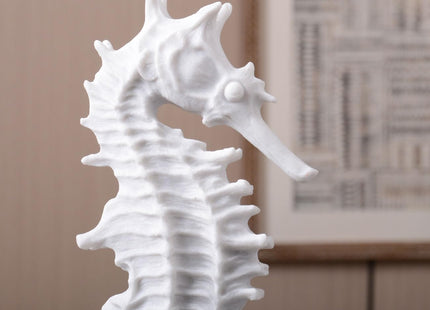 HAUCOZE Seahorse Statue Ocean Decor Modern Sculpture Home Gift 13.4 Inch
