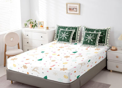 Erosebridal Rustic Plaid Snowflake 7 Piece Comforter Set Twin Green Black Christmas Bed in A Bag with Sheets Farmhouse Buffalo Checkered Bedding Set for Kids Adults,Winter Holiday Cabin Bed Set