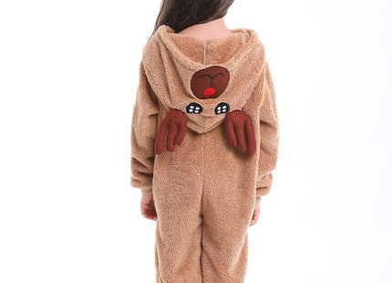 Gomukot Kids Reindeer Costume Christmas Deer Romper Jumpsuit for Boys and Girls One Piece Outfit (Deer, 4-5 Years)