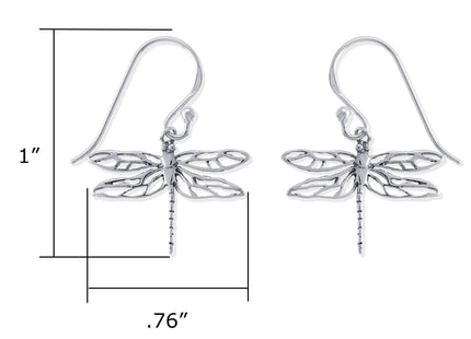 Boma Jewelry Sterling Silver Dragonfly Dangle Earrings