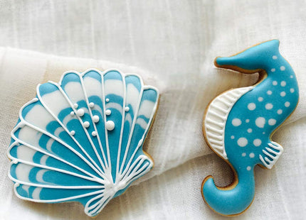 Beach Themed Cookie Cutter Set - Set of 6 - Palm Tree, Starfish, Seashell, Seahorse, Sailboat and Pineapple - in Durable Stainless Steel