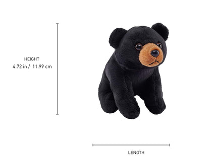 Wild Republic Pocketkins Black Bear Stuffed Animal - 5"
