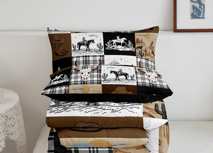 Erosebridal Boho Skull Bull Horse Queen Comforter Set for Kids Boys Men