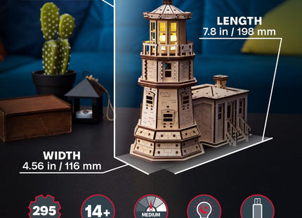 UGEARS Split Rock Lighthouse 3D Wooden Puzzles for Adults – Wooden Model