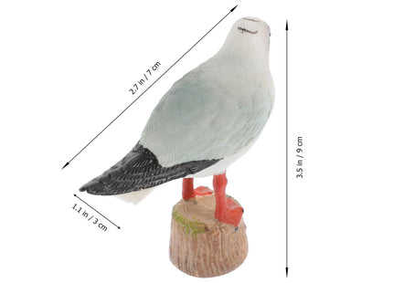 STOBOK Nautical Seagull Statue Miniature Seagull Figure Figurine Home Decor Accent for Office Living Room Bedroom Cafe Restaurant Car 3.54 X 2.75 X 1.18 in