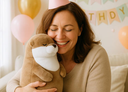 WEIGEDU Sleeping Otter Stuffed Animals Plush Toys, 12 inches