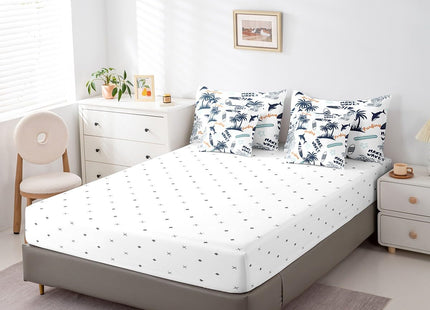 Feelyou Ocean Beach Comforter Set Full Size 7 Pcs for Boys Girls Teens