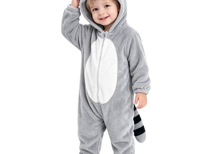 UPZAI Baby Raccoon Costume Halloween: Toddler Raccoon Costume Animal Romper