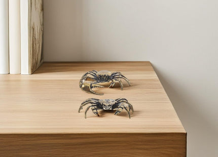 ULTNICE Retro Crab Ornaments 3Pcs Mini Brass Crabs Adornments for Home Office Tea House Desktop Decor 2.00X1.18X0.51In Creative Animal Figurines