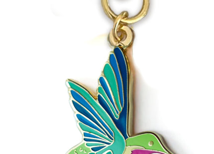 HAPPILY PLANTS Cute Hummingbird Keychain & Bag Charm, Bird Gardening Gifts, Nature Gifts Key Ring Accessories for Women, Bird Charm Jewelry, Hummingbird