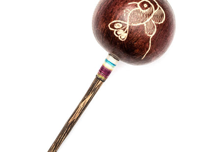 Peruvian Amazon Gourd Rattle, Hummingbird/Flower, Medium