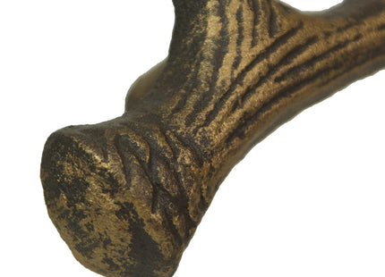 Zeckos Set of 6 Deer Antler Drawer Pulls, 6.25 Inch Bronze Cast Iron