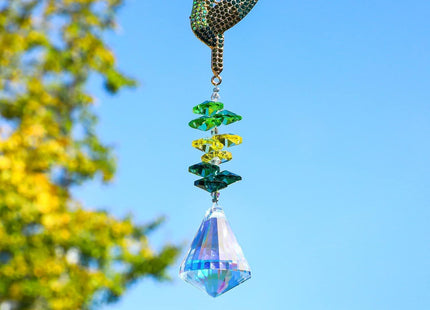 Rhinestone Hummingbird Crystal Suncatcher Prism Hanging Window Ornament