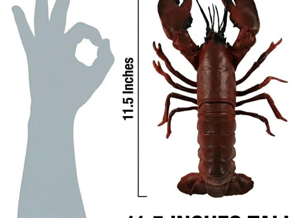 The Bridge Collection Decorative Rubber Lobster Figurine – Realistic Red Lobster Accent for Coastal Decor – Nautical Seafood Display Piece