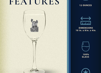 Heritage Pewter Moose Glass Goblets – Set of 2 | 12 OZ Goblet Wine Glasses | Expertly Crafted Pewter Glass