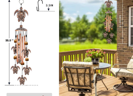 Turtle Wind Chimes for Outside, Sea Turtle Gifts for Women, Turtle Decor