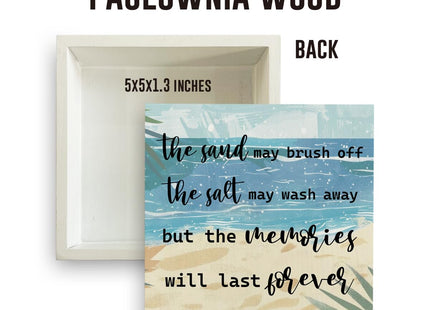 Coastal Room Decor Beach Decorations for Home Summer Decorations Wooden Box Sign for Home Office Farmhouse Table Shelf
