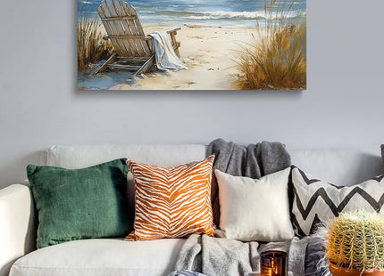 Peaceful Blue Sailboat Seascape Ocean Pictures Wall Decor Framed Coastal Landscape Beach Scene Wall Art Canvas Prints Sea Posters Beachy Scenery Artwork for Living Room Bedroom Bathroom (16"x24")