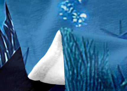 Teal Ocean Whale Throw Blanket All Season,Jellyfish Killer Whale Fleece Blanket Home Room Decor,The Underwater World Bed Blanket Queen,Orcinus Orcas Deep Sea Animals Marine Life Plush Blanket