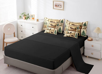 Erosebridal Western Rustic Bear Deer 7-Piece Comforter Set