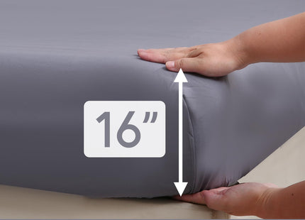 LONAVA Botaincal King Size 6 Pcs Sheet Set, Breathable Microfiber Deep Pocket Deep Grey Fitted Sheets, Comfy & Breathable Patterned Flat Sheets,4 Gentle Soft Pillowcases, Winter Forest