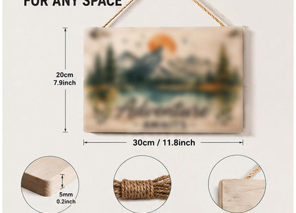 AFGD Western Kitchen Decor Wooden Sign Plaque/Wooden Board & Aesthetic Desk Accessory - Small Decor For Shelves | No Entry, Maine Coastal Lighthouse Serenity