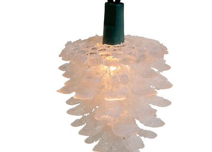 Kurt Adler 10-Light Clear Pinecone Light Set