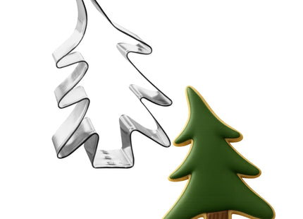 Foose Pine Tree Cookie Cutter 3.5 Inch –Tin Plated Steel Cookie Cutters – Pine Tree Cookie Mold