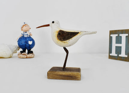 Seagull Decor Nautical Sea Birds Statue Wooden Seagull Figurine Bird Decor