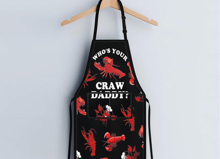 BDPWSS Crawfish Apron With Pockets Crawfish Lover Gift Crawfish Boil Lobster Gift Who's Your Crawdaddy Crawfish Themed Gift (Your Crawdaddy AP), average size