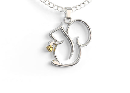Happy Kisses Squirrel Necklace - Charming Squirrel Pendant with Funny Message Card - Ideal Squirrel Gift for Women, Peanut Lovers, and Wildlife Enthusiasts (ON CARD ONLY)