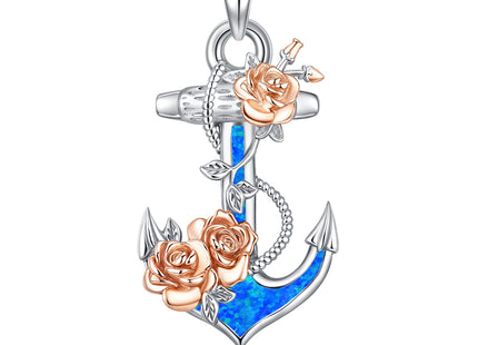 925 Sterling Silver Anchor Necklace for Women