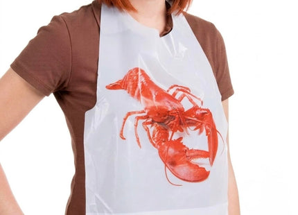 The Baker Celebrations Disposable Plastic Lobster Bibs, 50 Pack