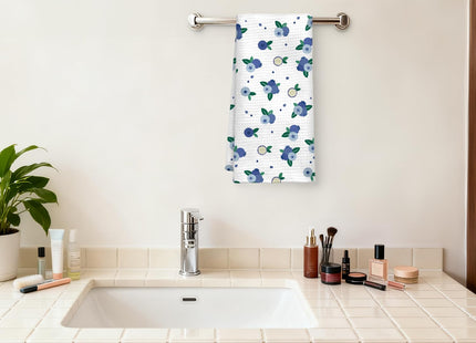 QICLM Blueberry Decor Kitchen Towel, Blueberry Hand Towel Dish Towel for Kitchen Bathroom Decor, Fruit Lover Gifts, 16x24 Inches