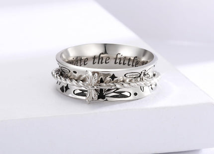 Sariel Butterfly Dragonfly Fidget Ring 925 Sterling Silver Anxiety Spinner Rings Relief Stress for Women Daughter Mom (Dragonfly, 10)