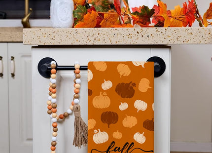 RABUSOFA Orange Pumpkin Fall Kitchen Towels Dish Towels