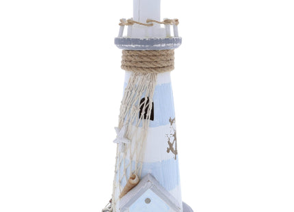 CoTa Global Handcrafted Moonlight Wooden Lighthouse Decor - 11.5 Inches