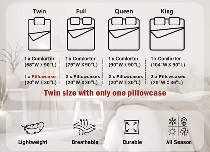 Castle Fairy Lake House Bedding Set Twin Size,Fishing and Boating Comforter 2pcs Kids Teens Boys Men Bedroom Decor Rustic Farmhouse Wood Quilted Duvet Outdoor Adventure Camper Insert,1 Pillowcase
