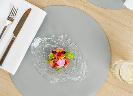 Restaurantware Clear Glass Seashell Serving Plates, 8 3/4 In Wide, 1 Ct