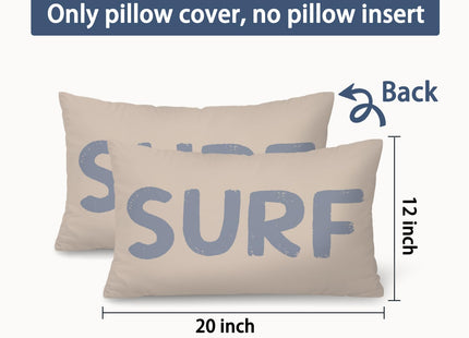 XYDEG Coastal Beach Surf Room Decor 12x20 Pillow Cover, Nautical Coastal Beach Retro Surf Decorative Lumbar Pillow Covers for Girls Boys Bedroom College Dorm Sofa Couch