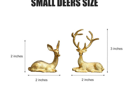Ardax Golden Home Decor Deer Figurines, Hairy Patterns