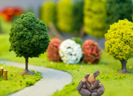 Angoily Miniature Campfire, Resin Dollhouse Fire Decor for Dioramas