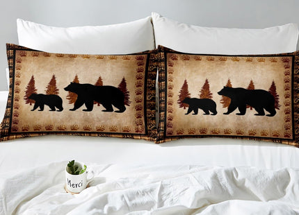 Feelyou Kids Bear Comforter Set Rustic Cabin Country Bedding Set Full Size